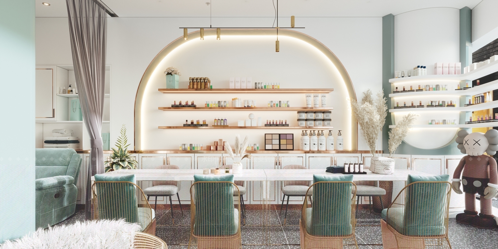 现代美甲店3D模型下载【ID:999851596】