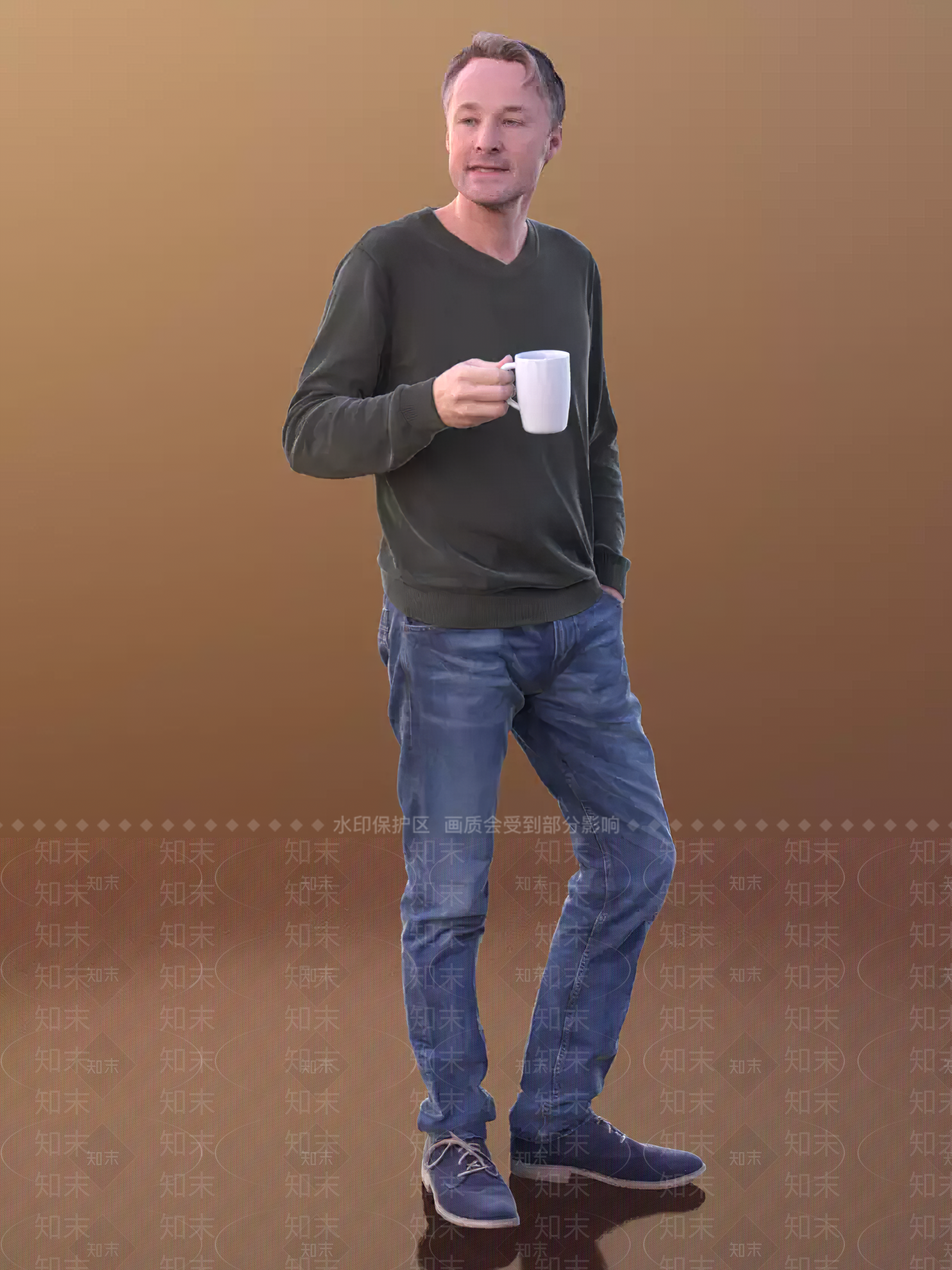 现代男人3D模型下载【ID:699877460】
