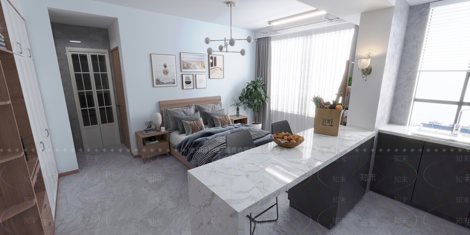 北欧单身公寓3D模型下载【ID:999878712】