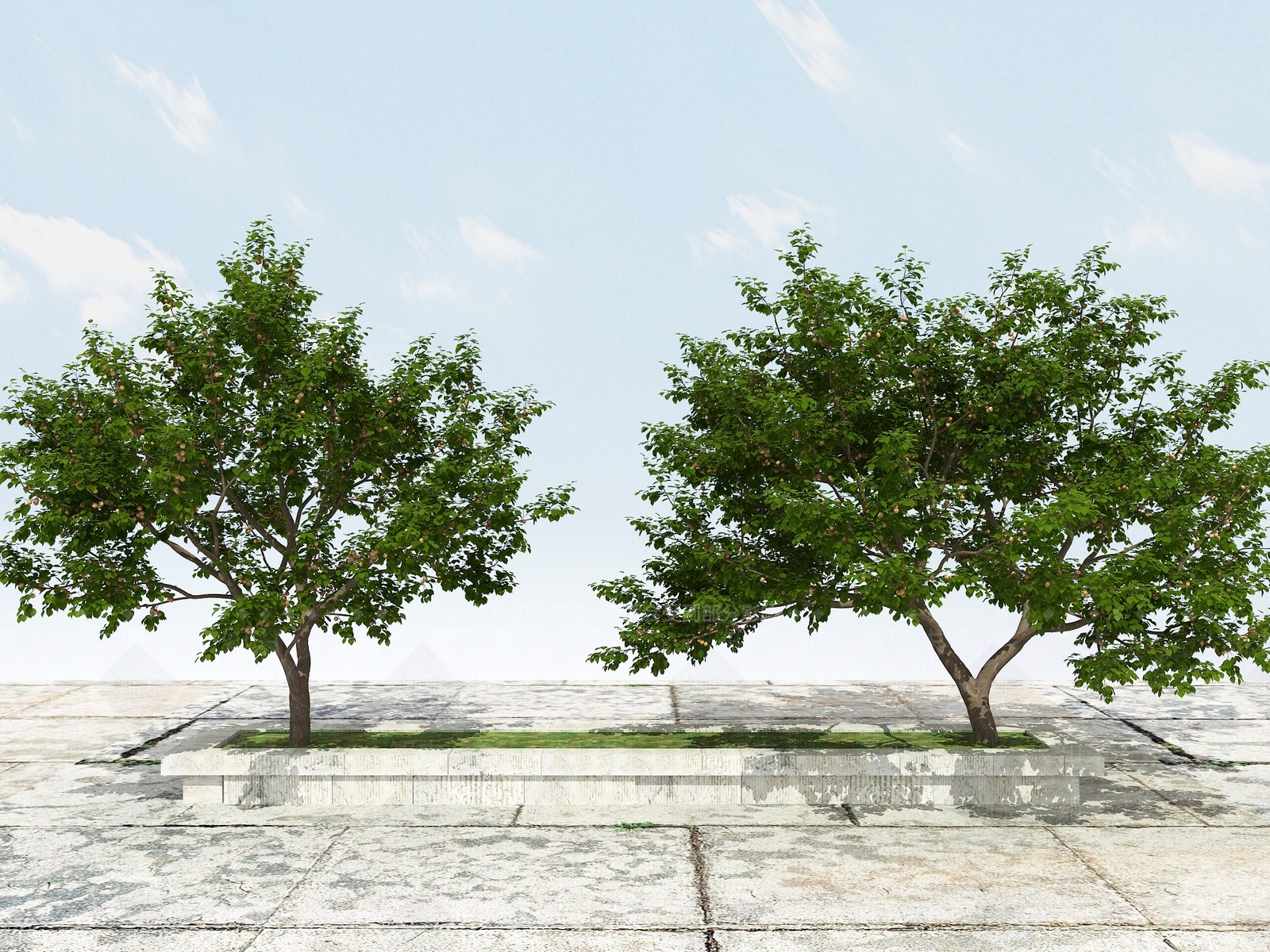 现代树木3D模型下载【ID:399882659】