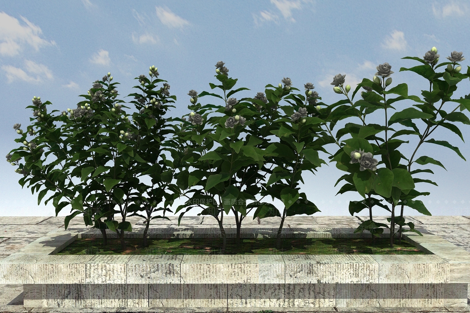 现代花坛3D模型下载【ID:399884638】