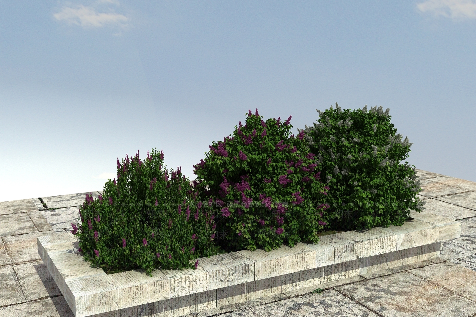 现代花坛3D模型下载【ID:399886690】