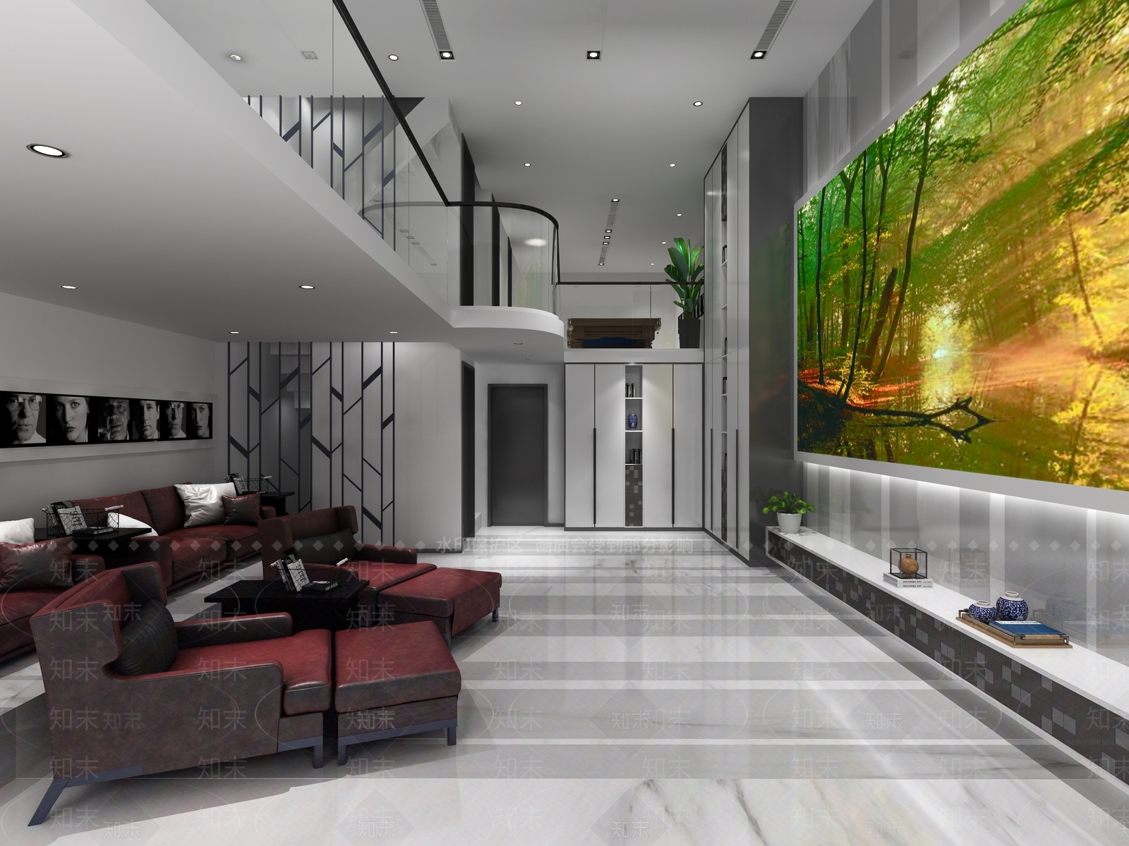 现代家居影音室3D模型下载【ID:899893945】