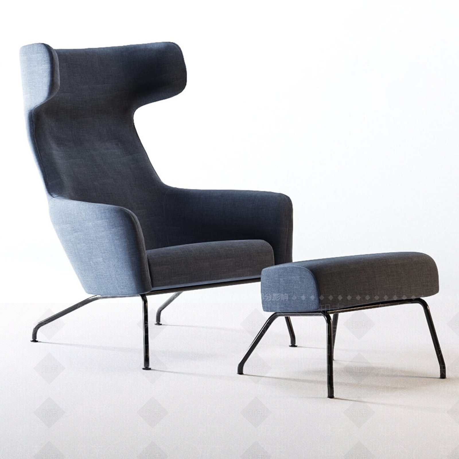 现代椅子凳子组合3D模型下载【ID:299899459】