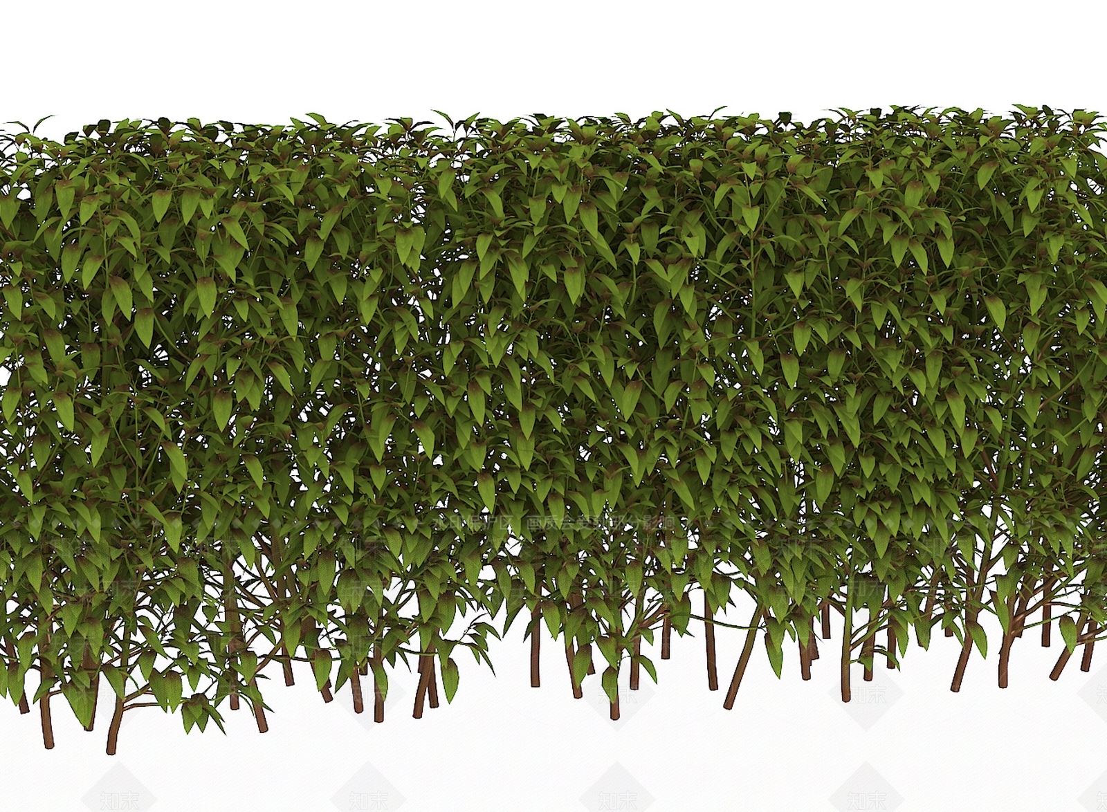 现代绿植墙3D模型下载【ID:499900237】