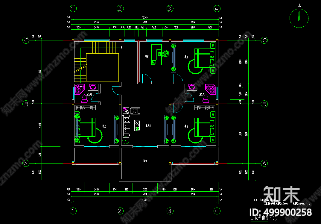 钢框架结构cad施工图下载【ID:499900258】