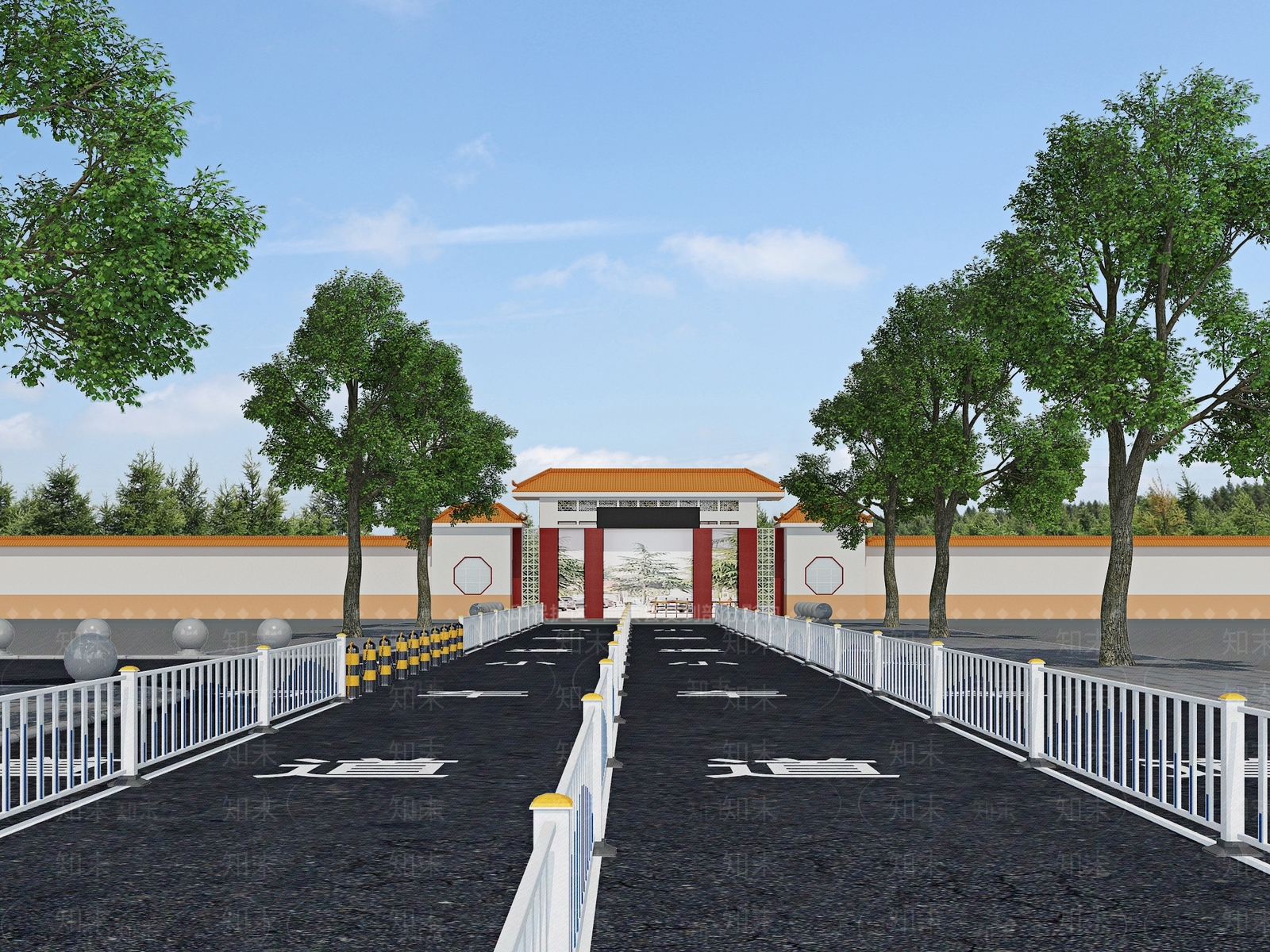 现代道路设施3D模型下载【ID:999916321】