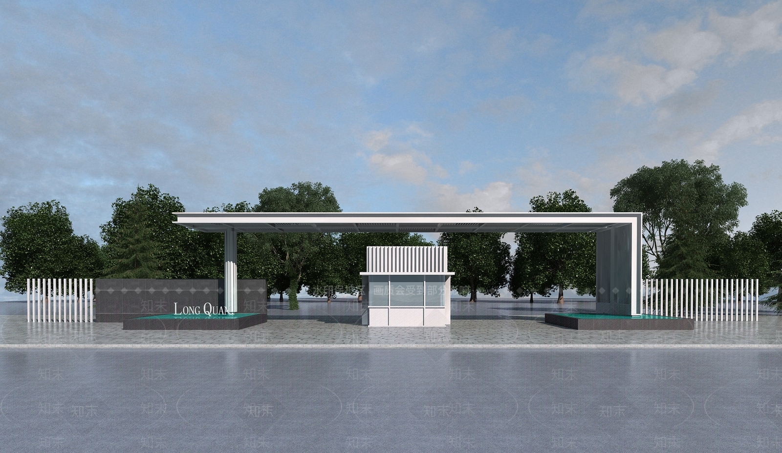 现代企业工厂大门3D模型下载【ID:899919662】