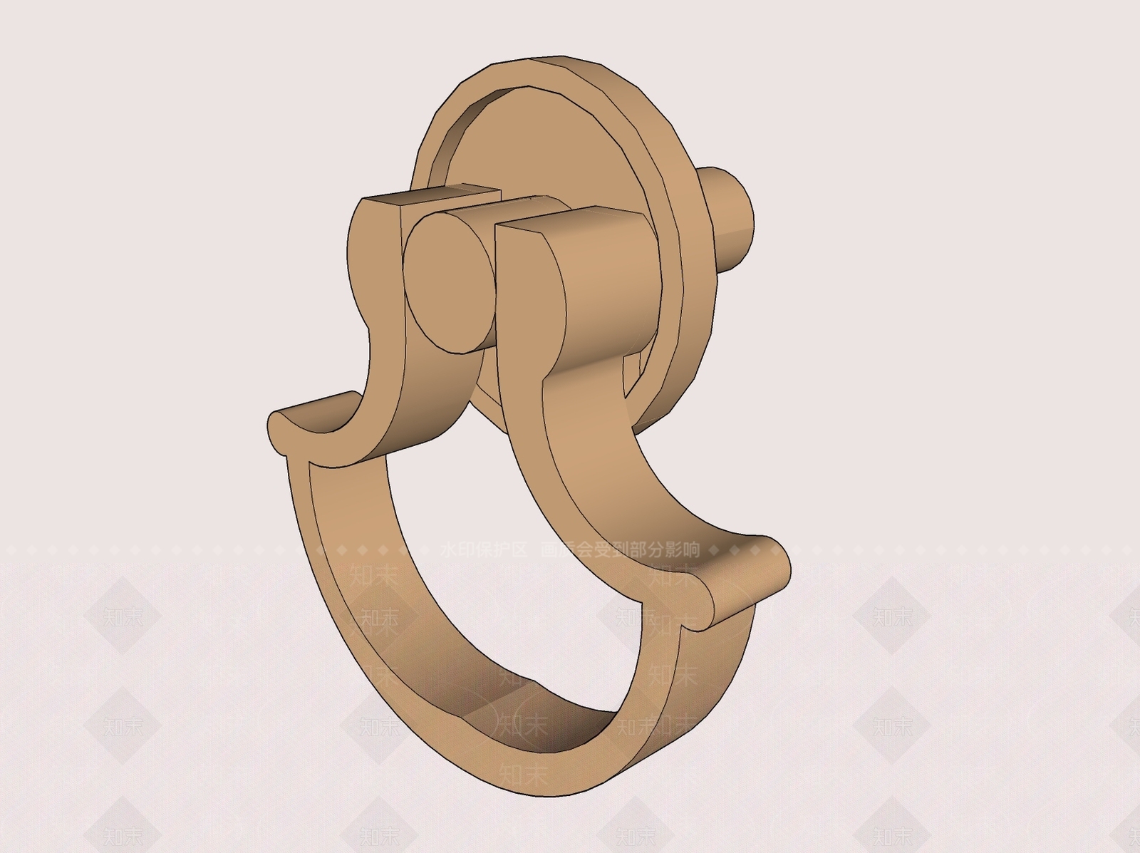 欧式门把手SU模型下载【ID:499925395】