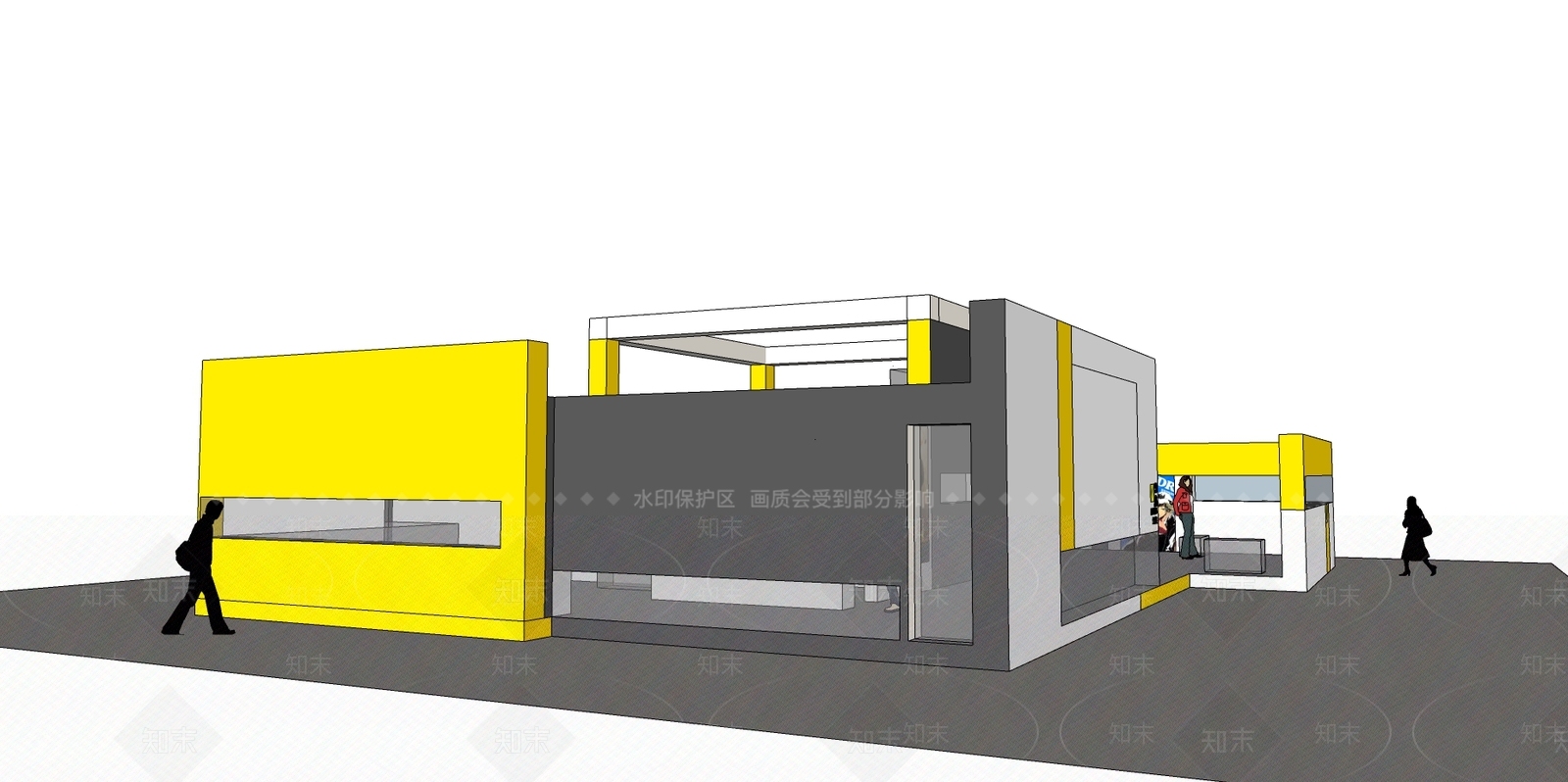 现代商业展厅SU模型下载【ID:299926933】