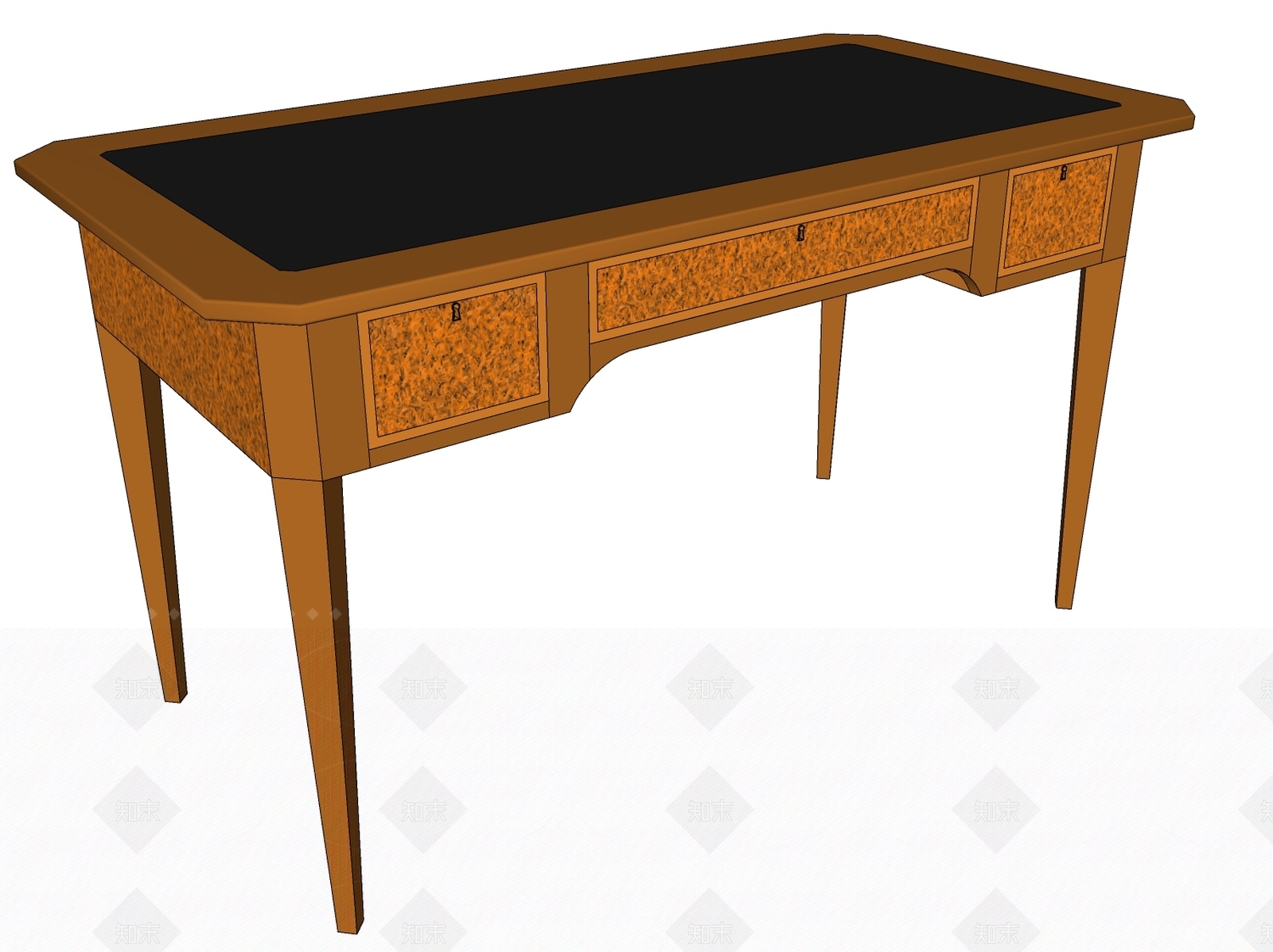 欧式书桌SU模型下载【ID:699926747】