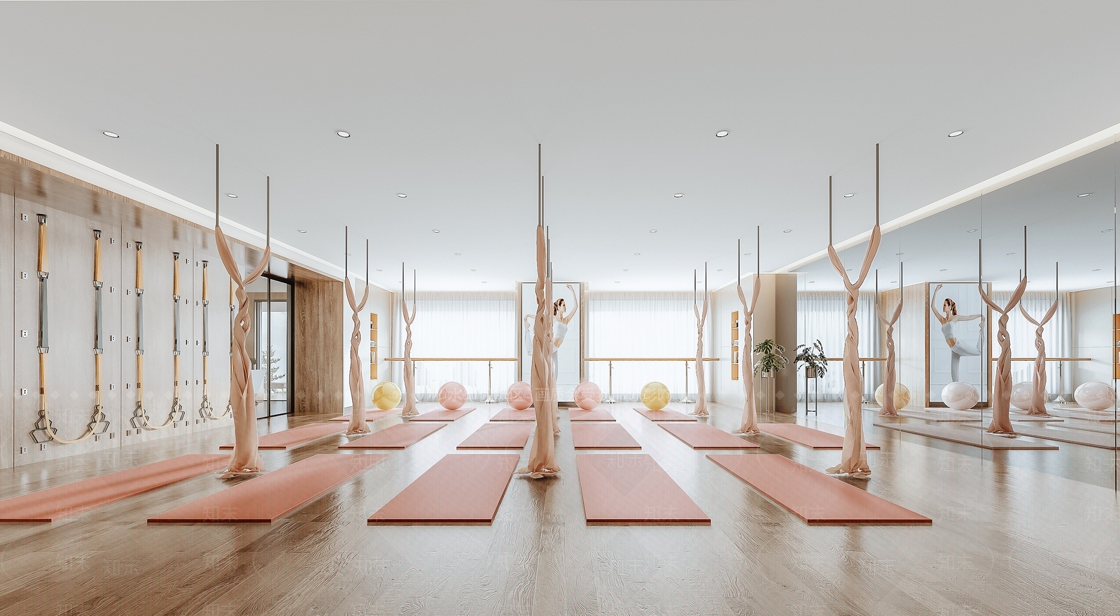 现代瑜伽室3D模型下载【ID:599928896】