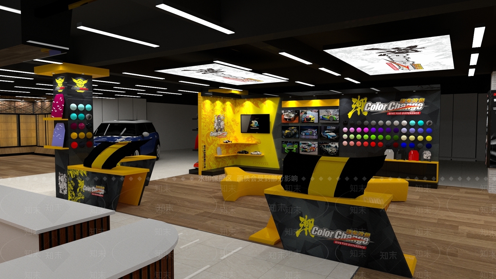 现代汽修店SU模型下载【ID:199942243】