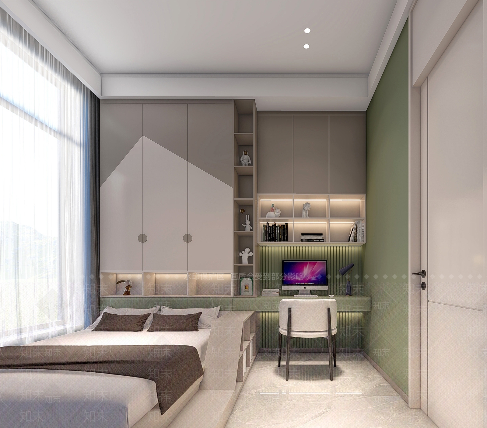 现代家居卧室SU模型下载【ID:899951895】