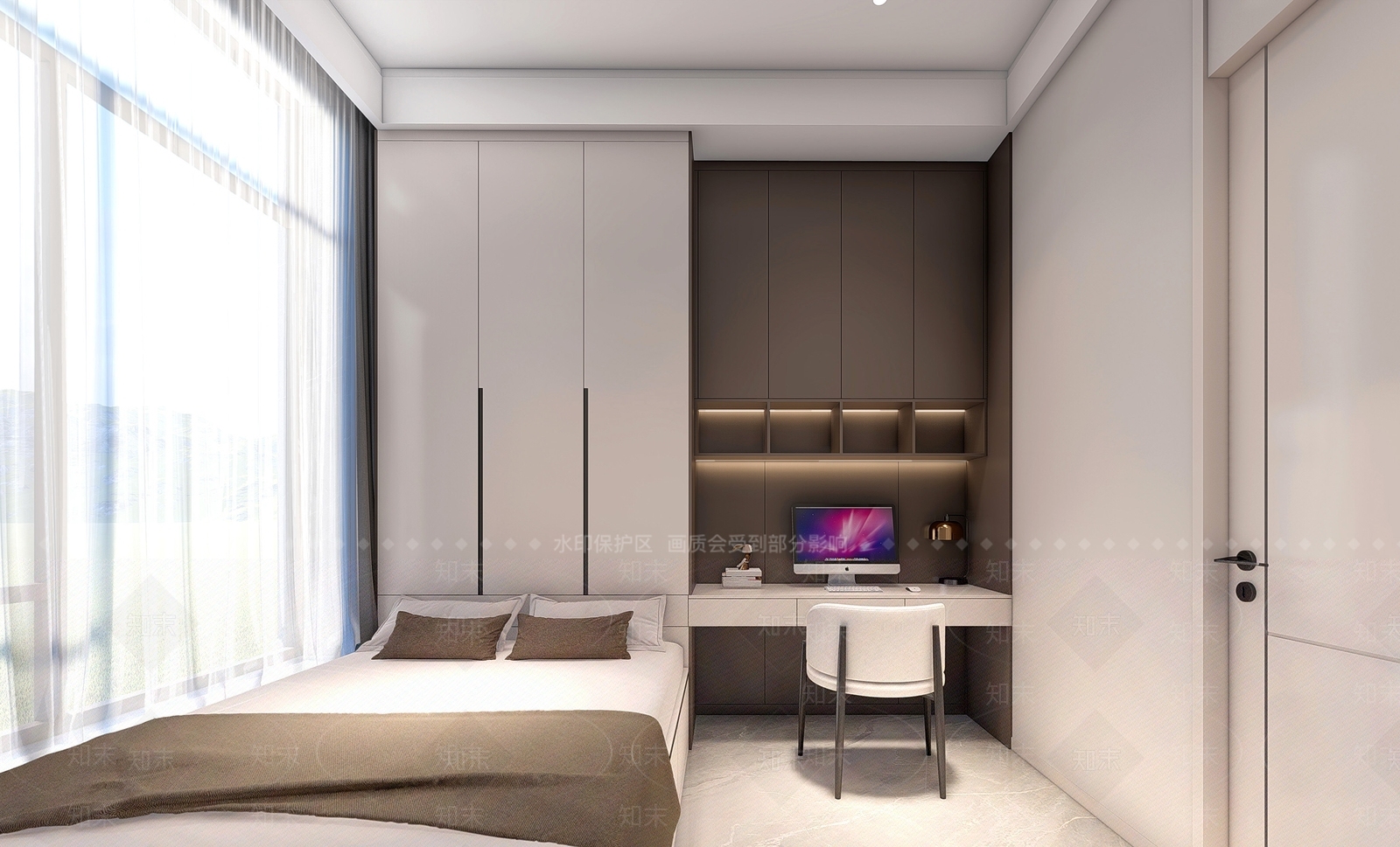 现代儿童房SU模型下载【ID:299952710】