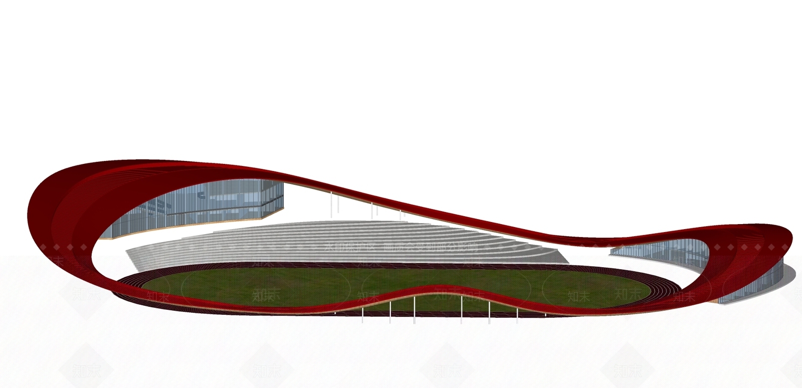 现代体育建筑SU模型下载【ID:499961942】