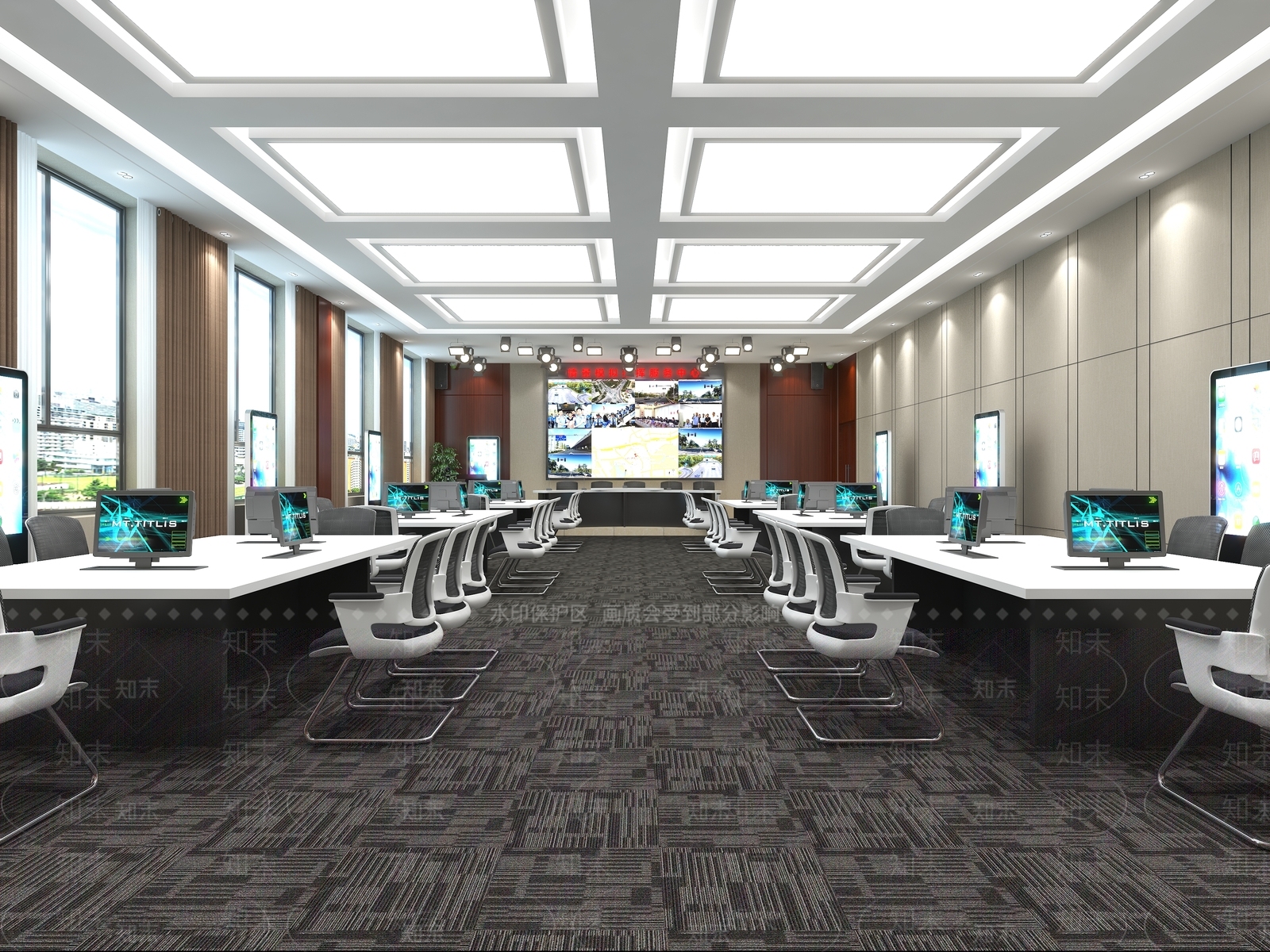 现代控制指挥室3D模型下载【ID:599961830】