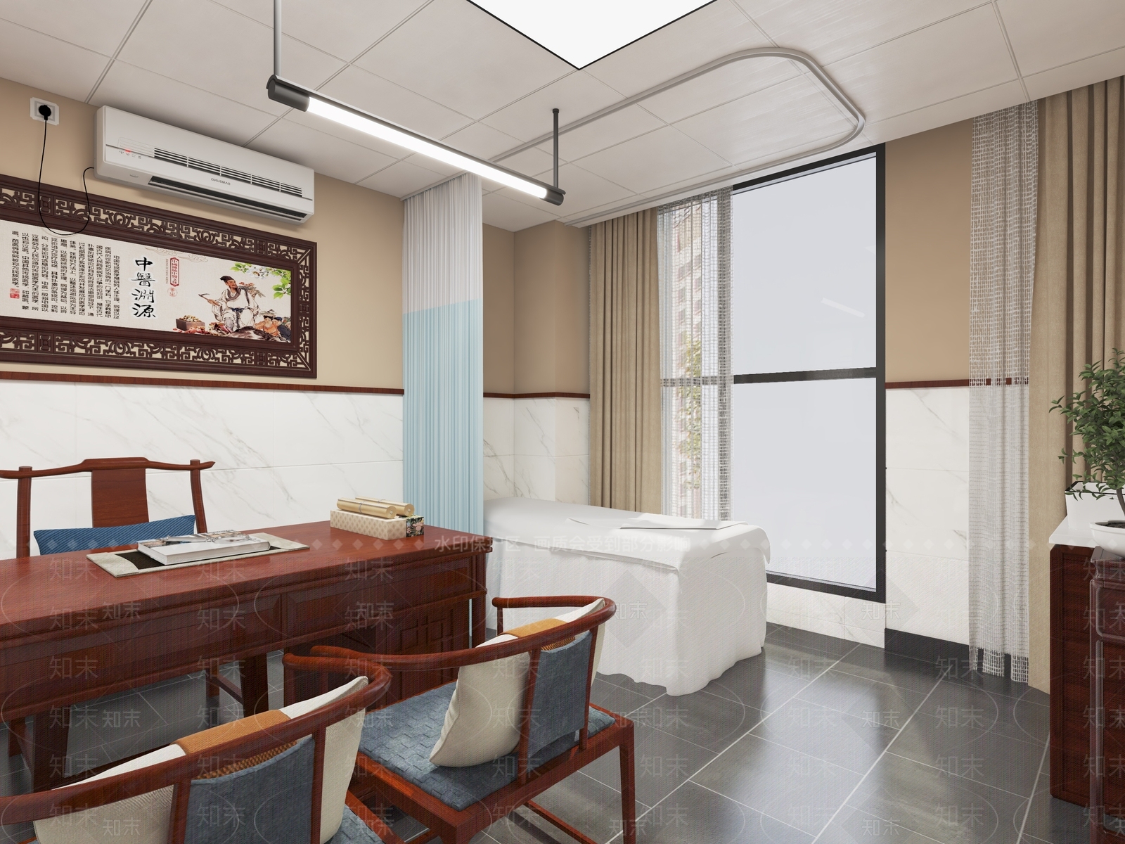新中式中医院3D模型下载【ID:999967612】