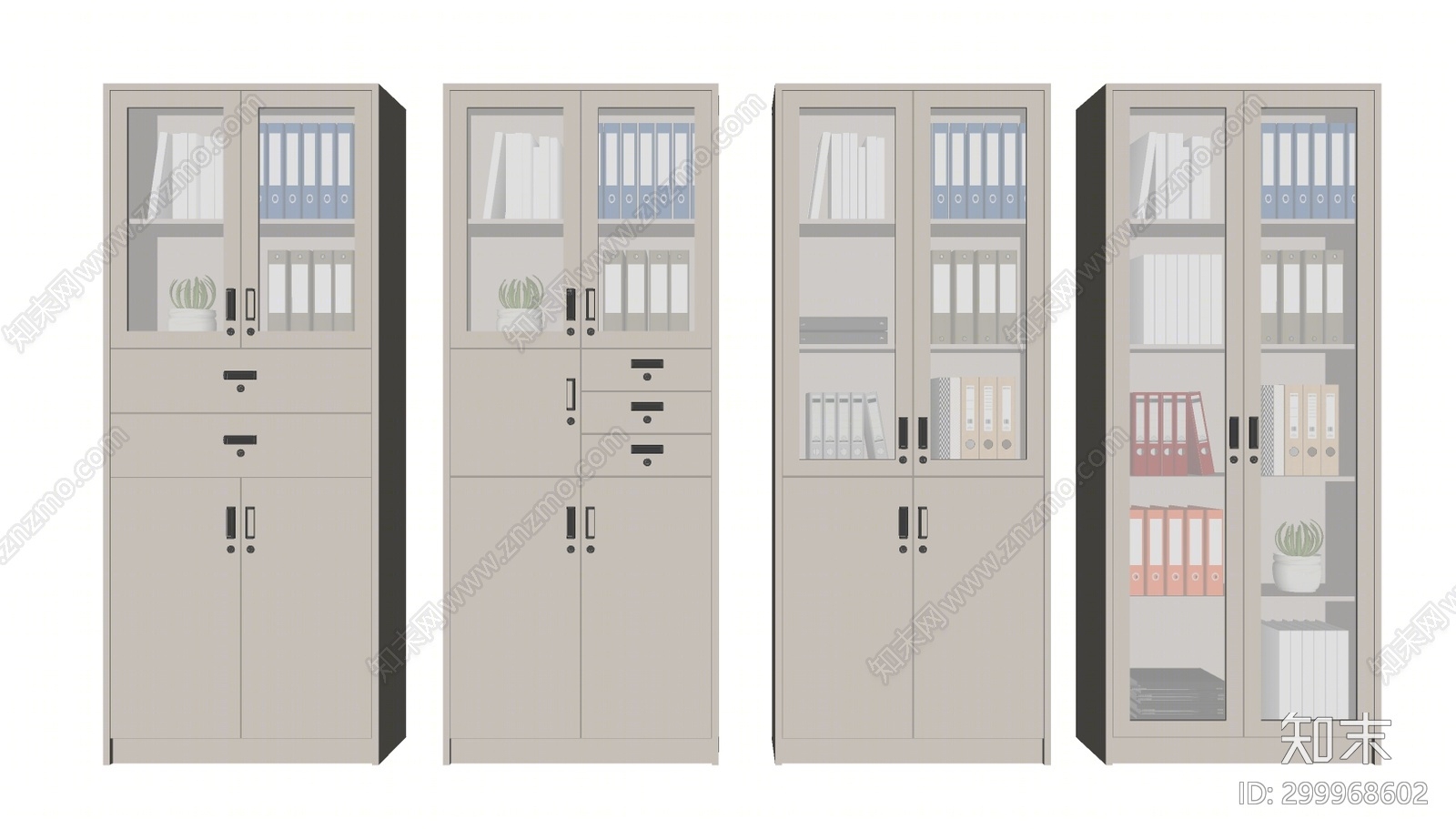 现代档案柜SU模型下载【ID:299968602】