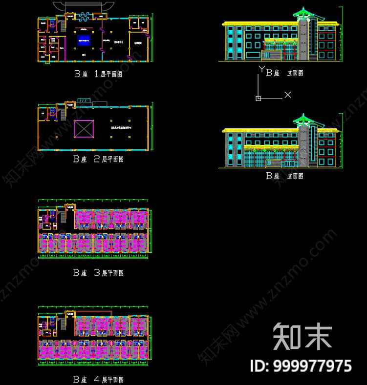 仿古建筑工厂施工图下载【ID:999977975】