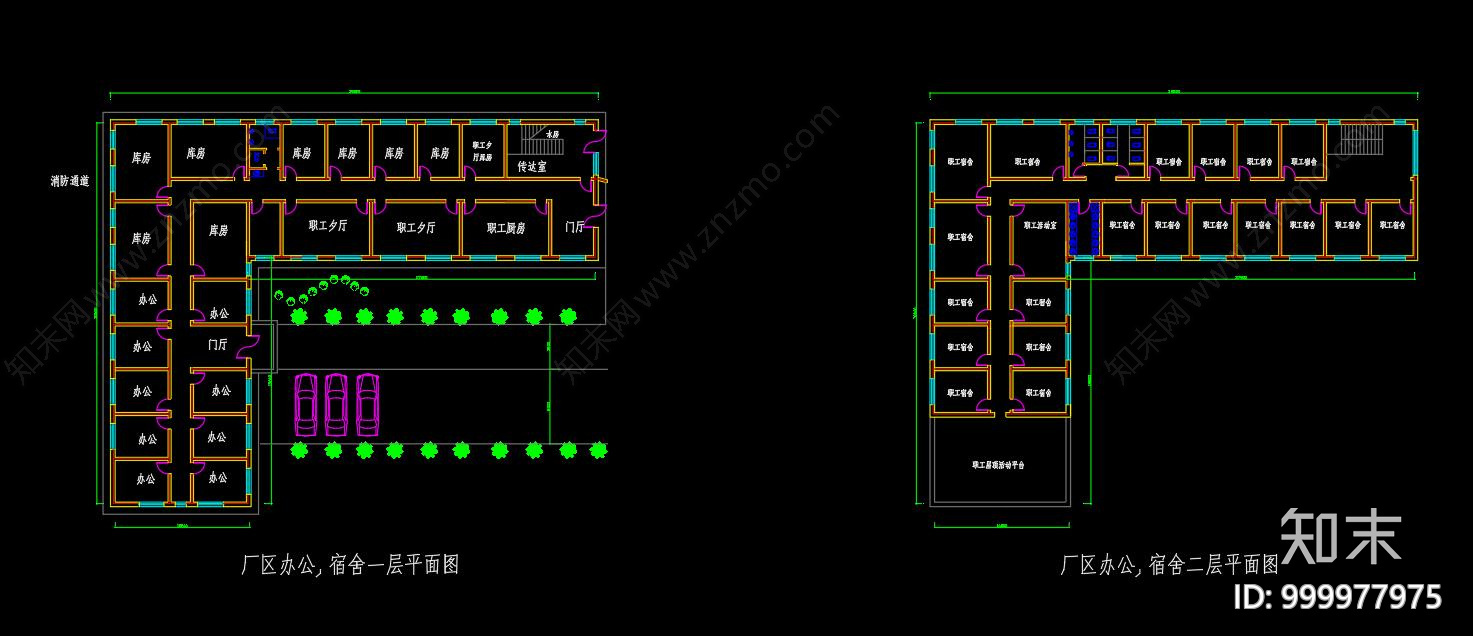 仿古建筑工厂施工图下载【ID:999977975】