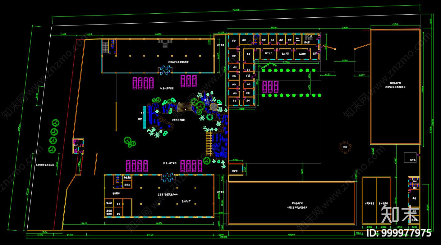 仿古建筑工厂施工图下载【ID:999977975】