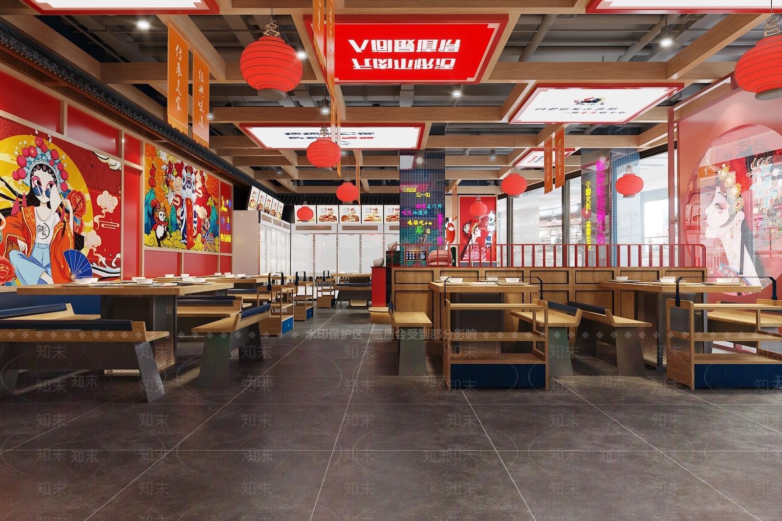 现代火锅店3D模型下载【ID:399977289】
