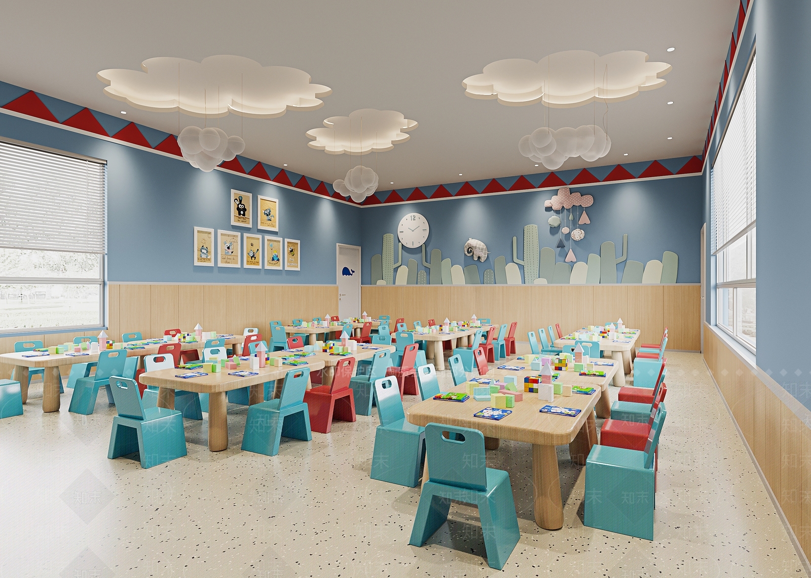 现代幼儿园3D模型下载【ID:399983923】