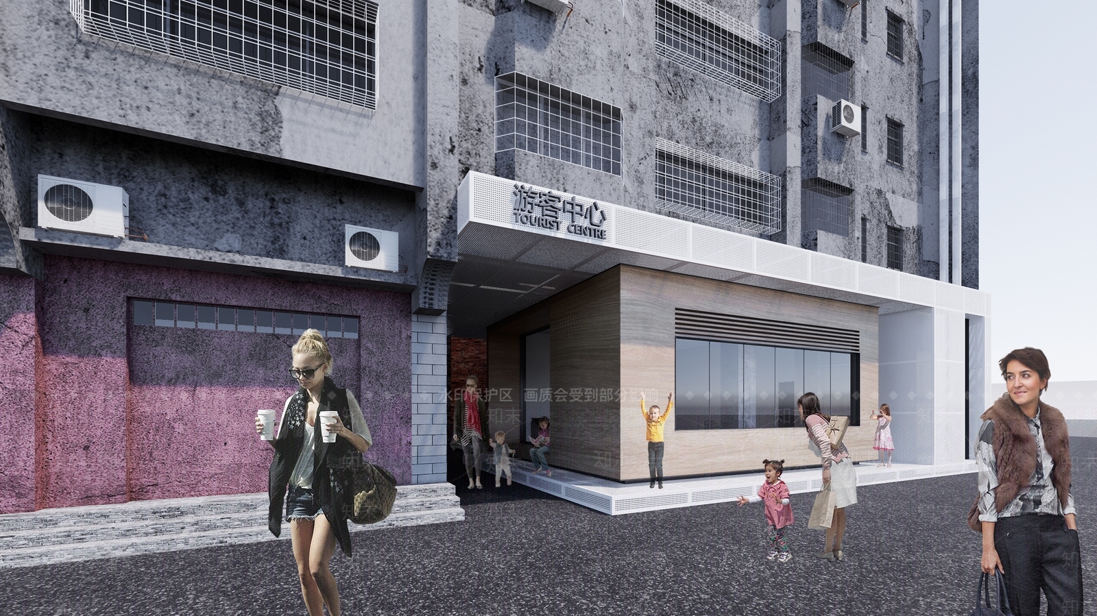 现代办事大厅SU模型下载【ID:1100324171】