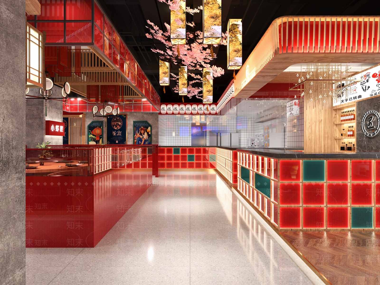 新中式国潮风火锅店3D模型下载【ID:1100061563】
