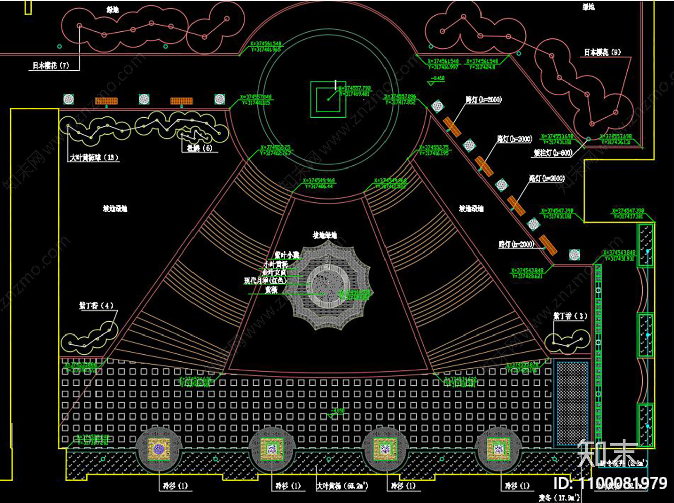 某景观绿化cad施工图下载【ID:1100081979】