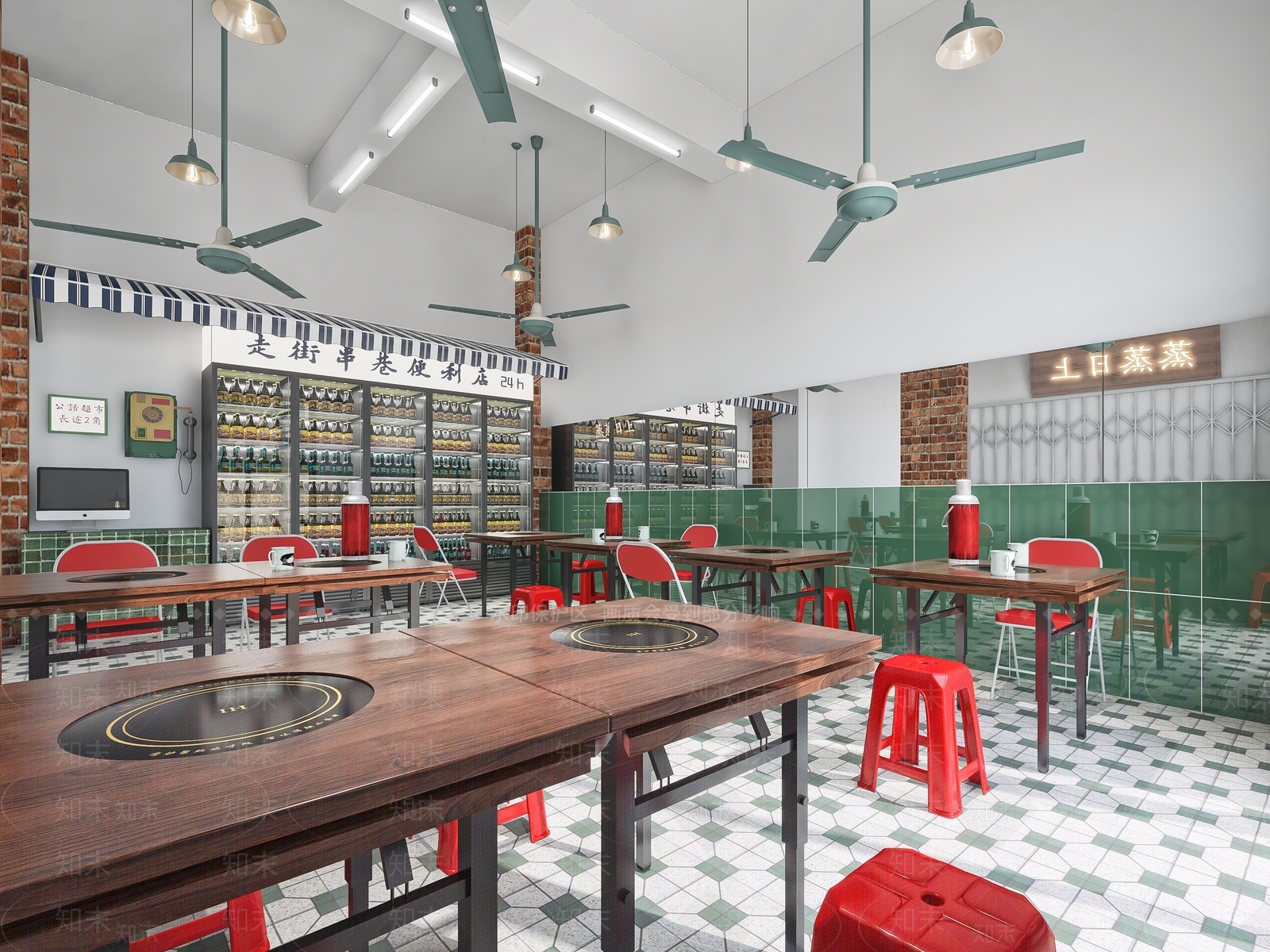 现代港式火锅店3D模型下载【ID:1100090023】