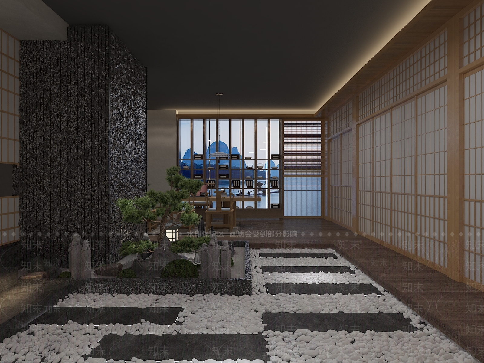 日式茶馆3D模型下载【ID:1100105499】
