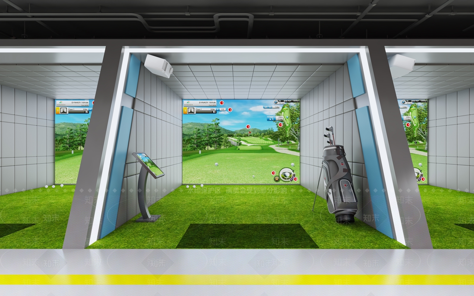现代高尔夫场所3D模型下载【ID:1100111416】