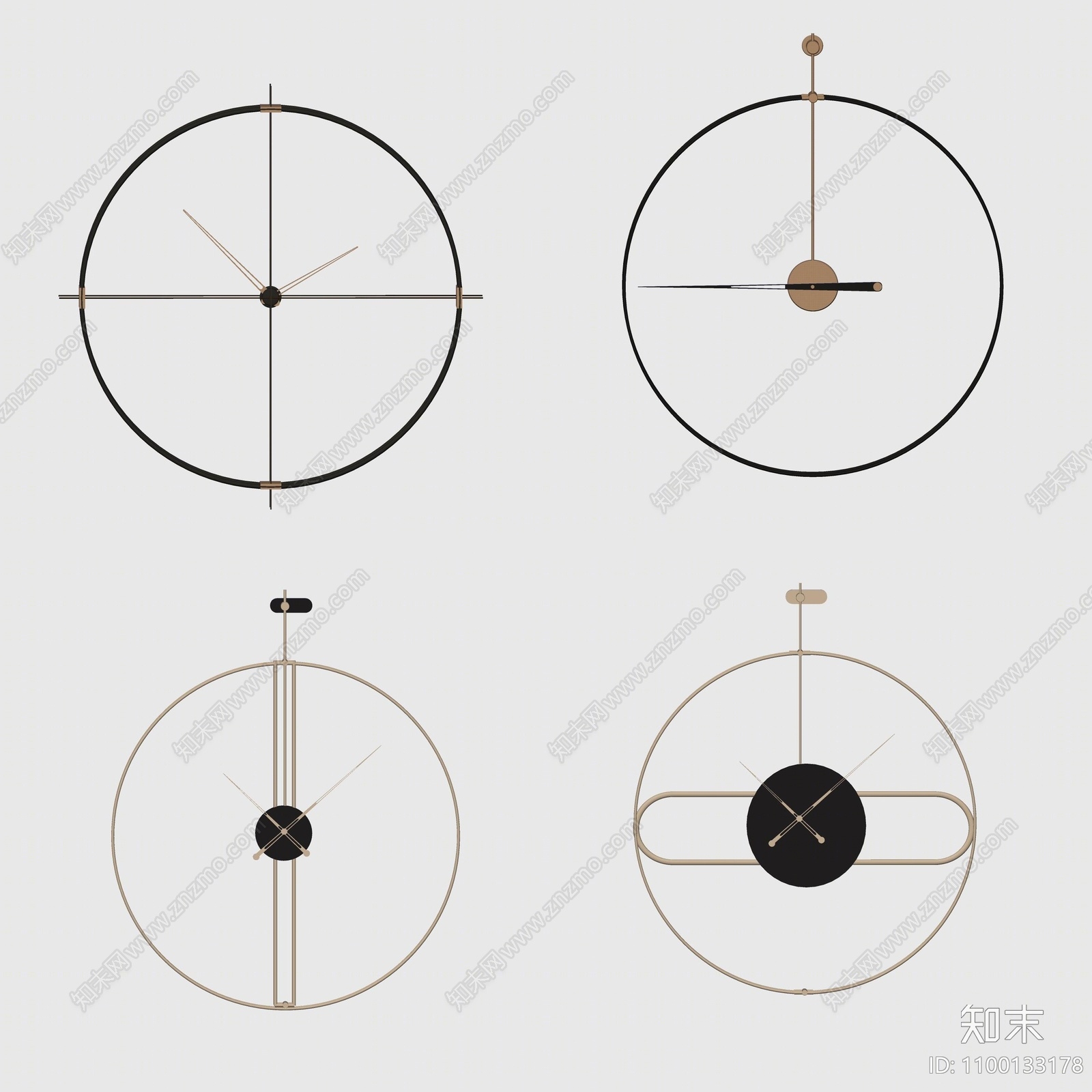 北欧挂钟SU模型下载【ID:1100133178】