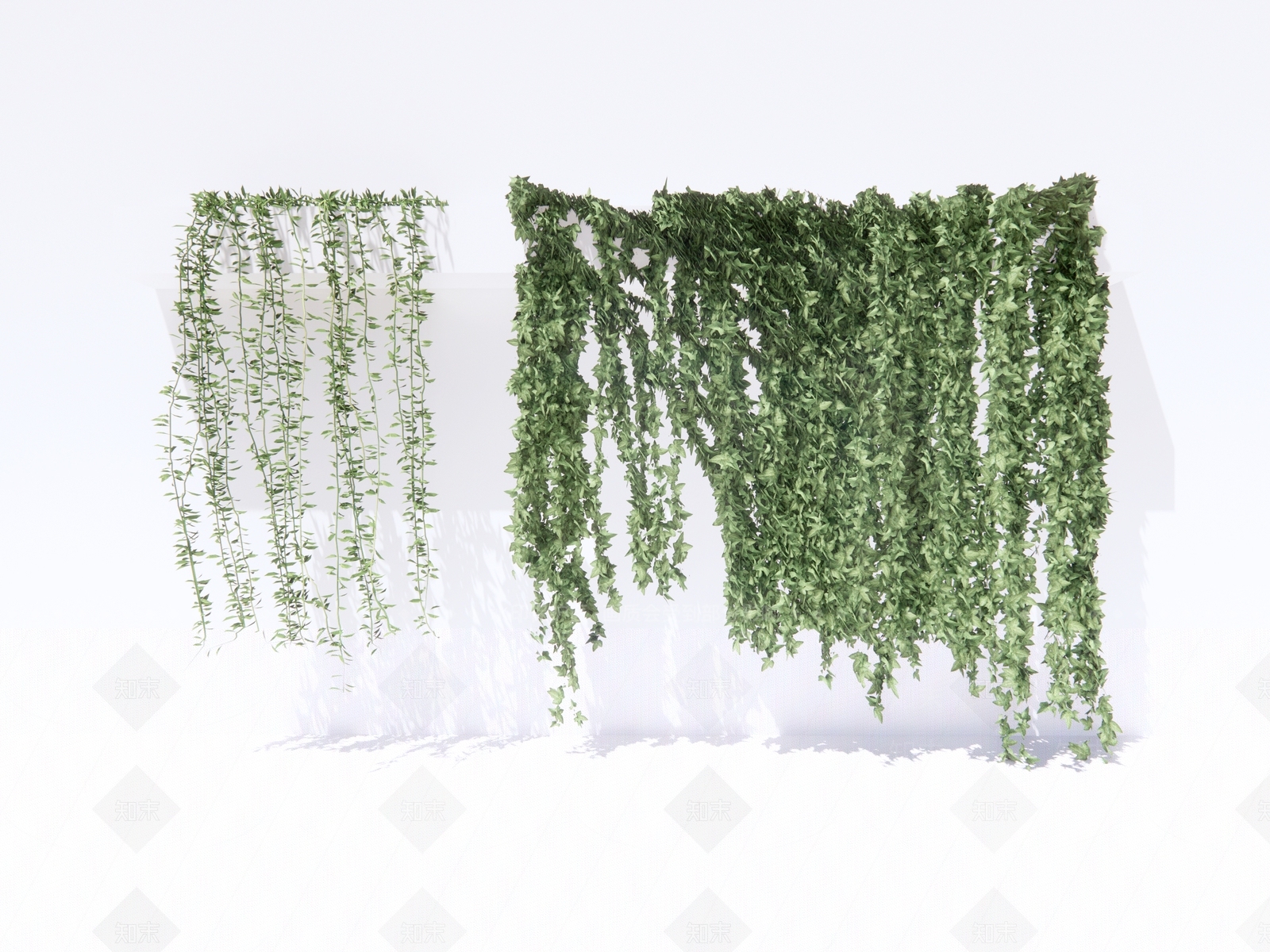现代藤蔓绿植墙SU模型下载【ID:1100149685】