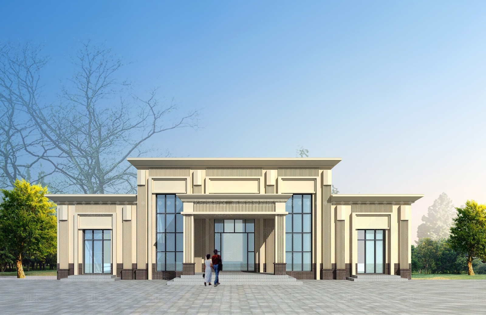 简欧祠堂3D模型下载【ID:1100155417】