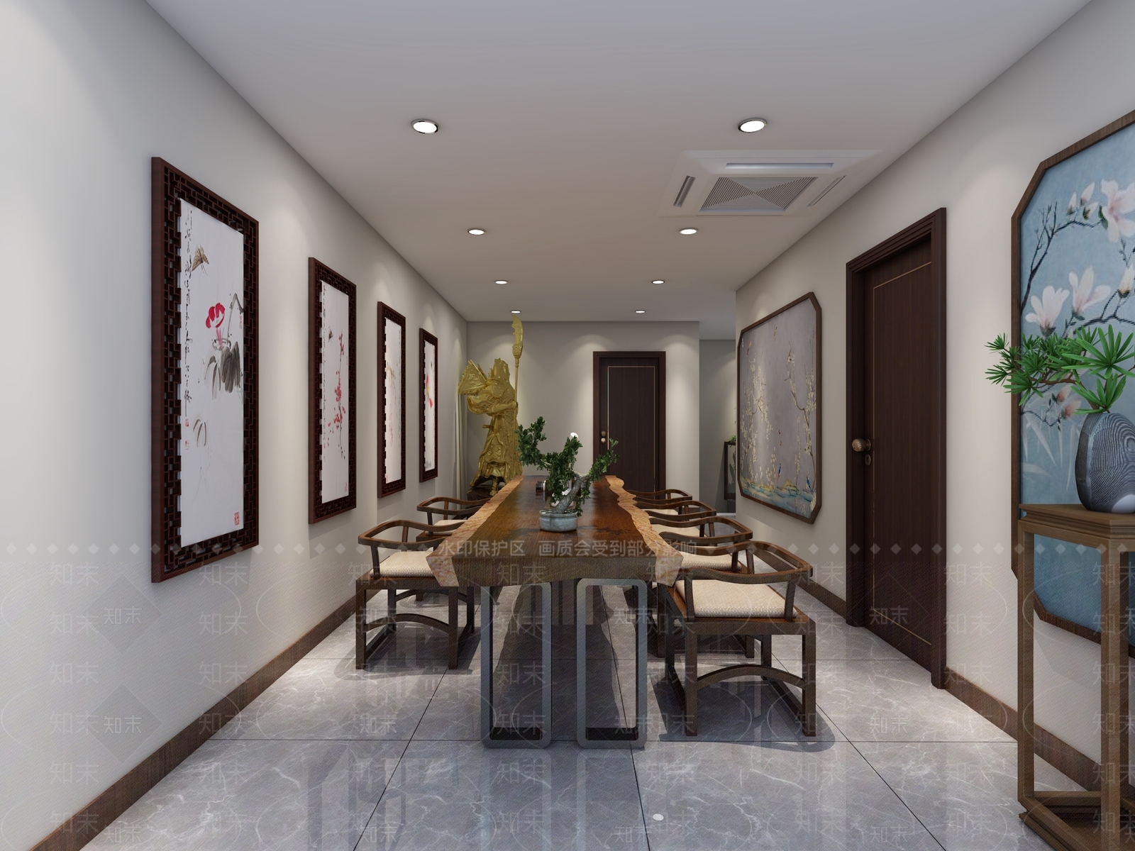新中式茶馆3D模型下载【ID:1100164773】
