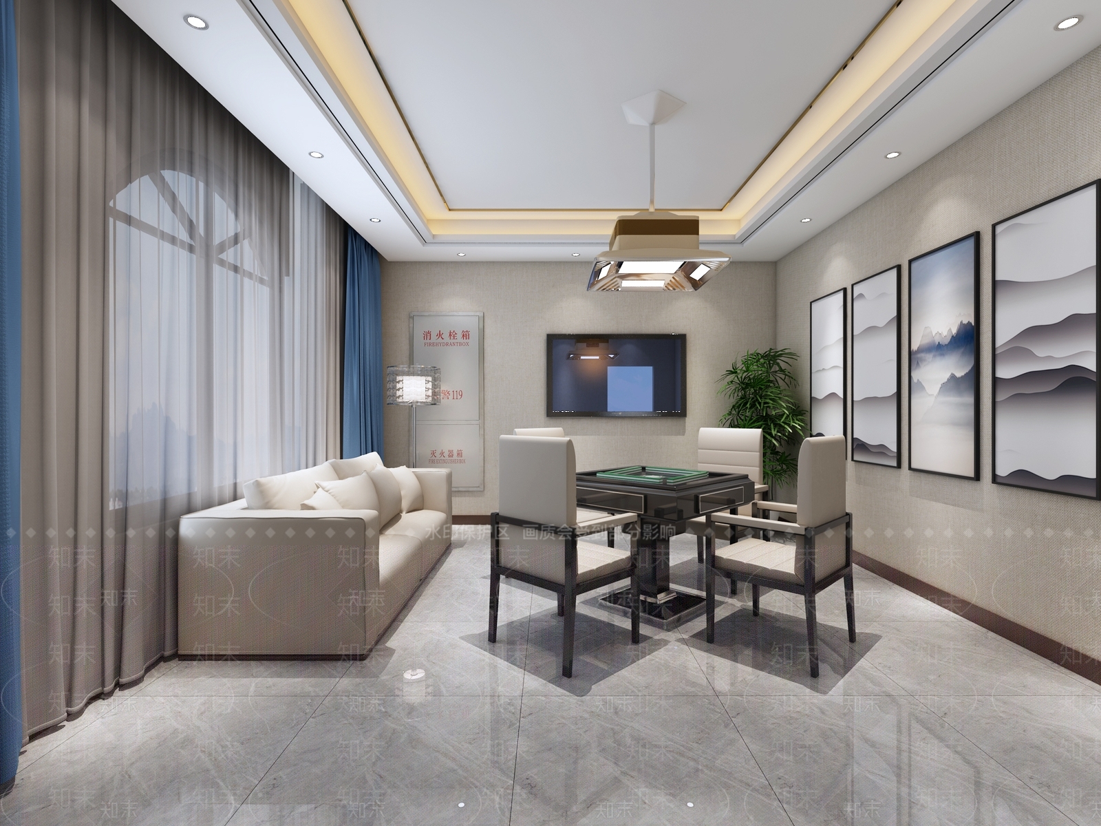 新中式茶馆3D模型下载【ID:1100164773】