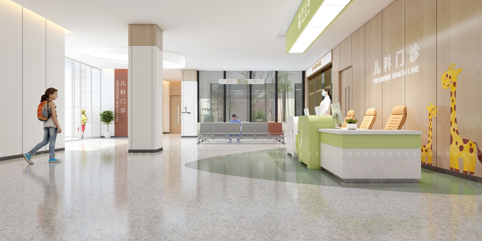 现代医院儿科门诊3D模型下载【ID:1100164510】
