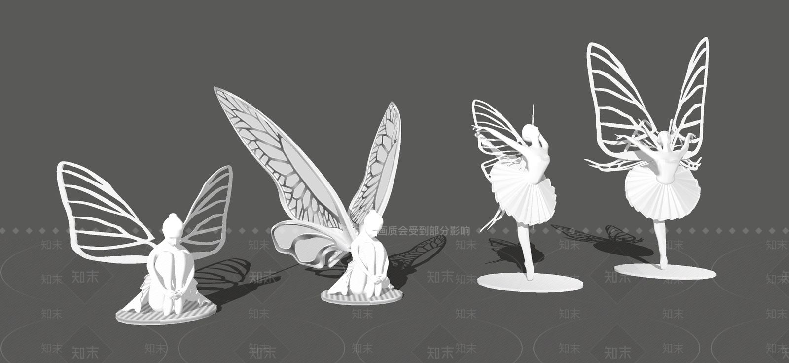 现代商业街雕塑小品SU模型下载【ID:1100166037】