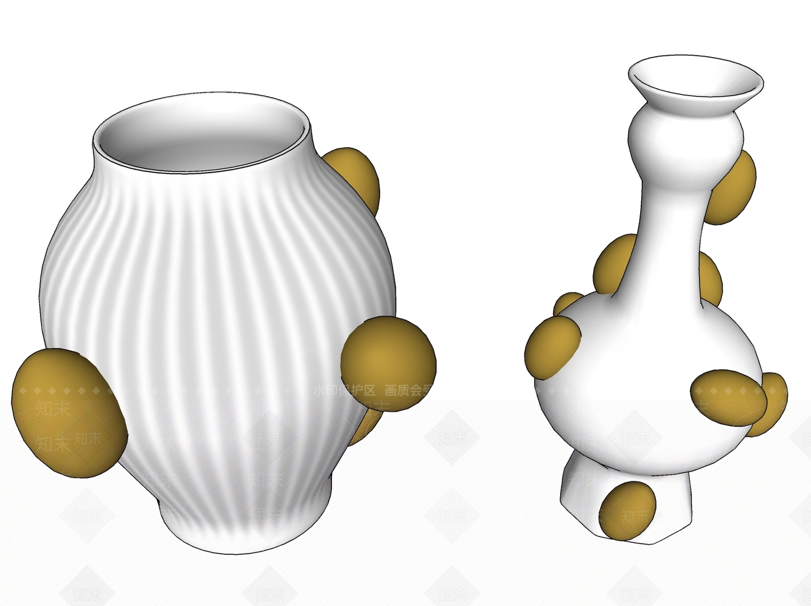 欧式花瓶SU模型下载【ID:1100171886】