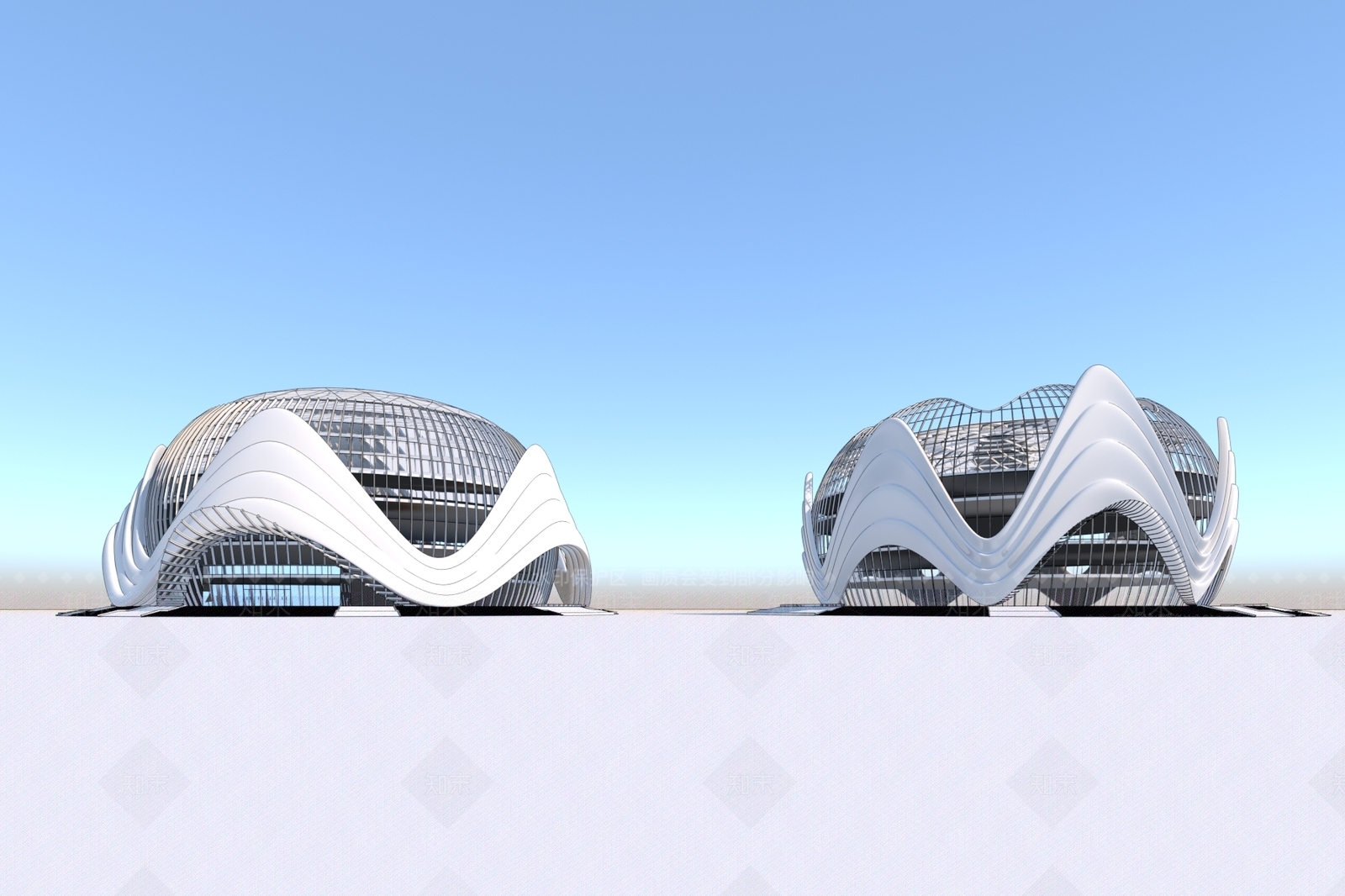 现代体育馆外观3D模型下载【ID:1100185585】