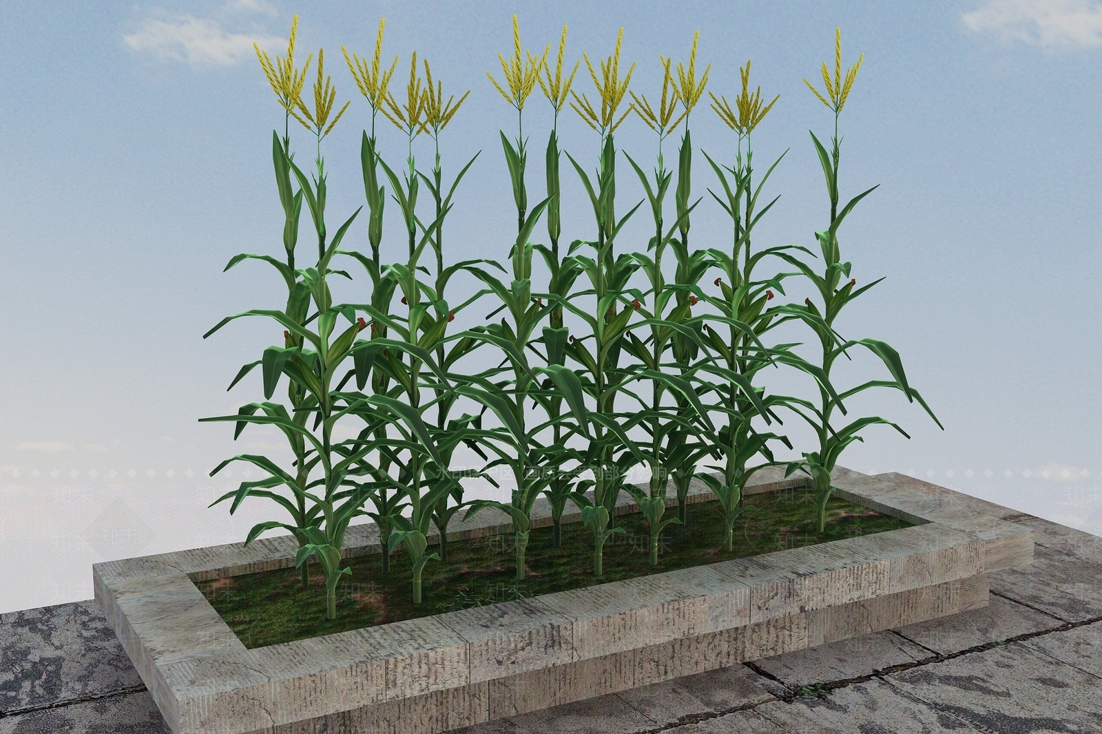 现代花坛3D模型下载【ID:1100193126】