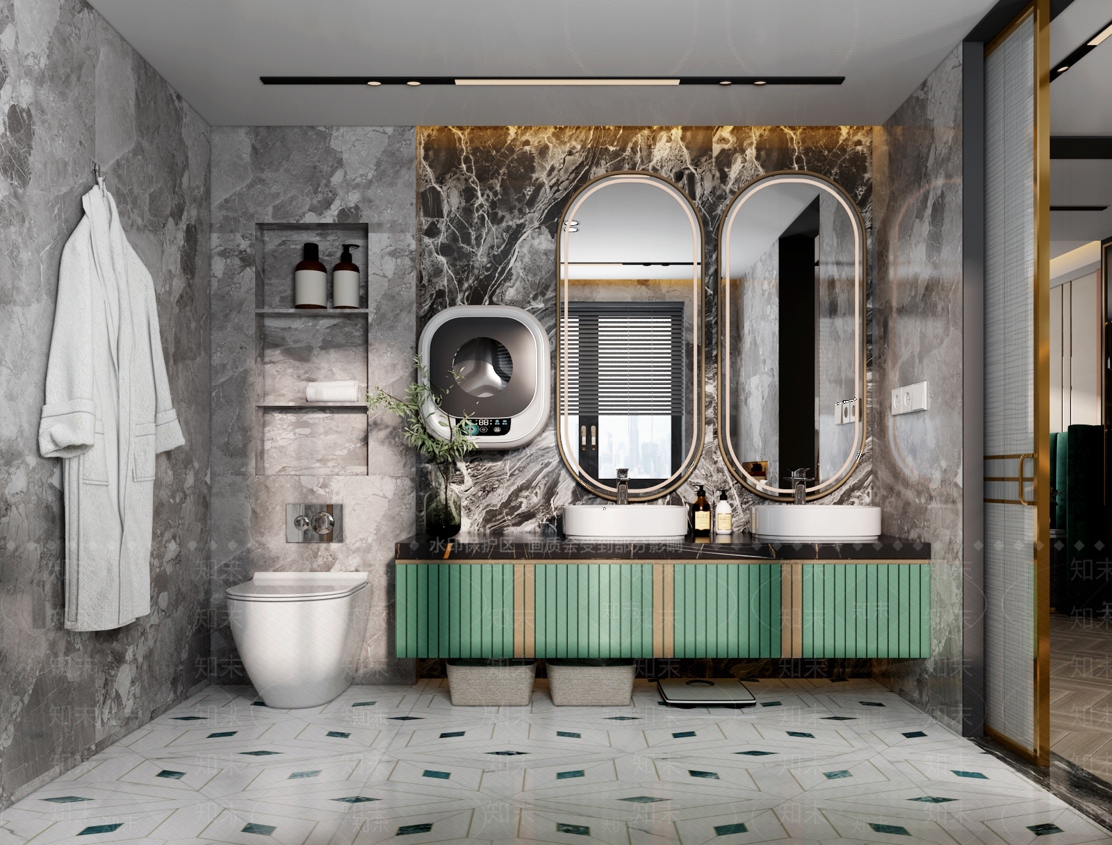 欧式古典家居卫生间3D模型下载【ID:1100201283】