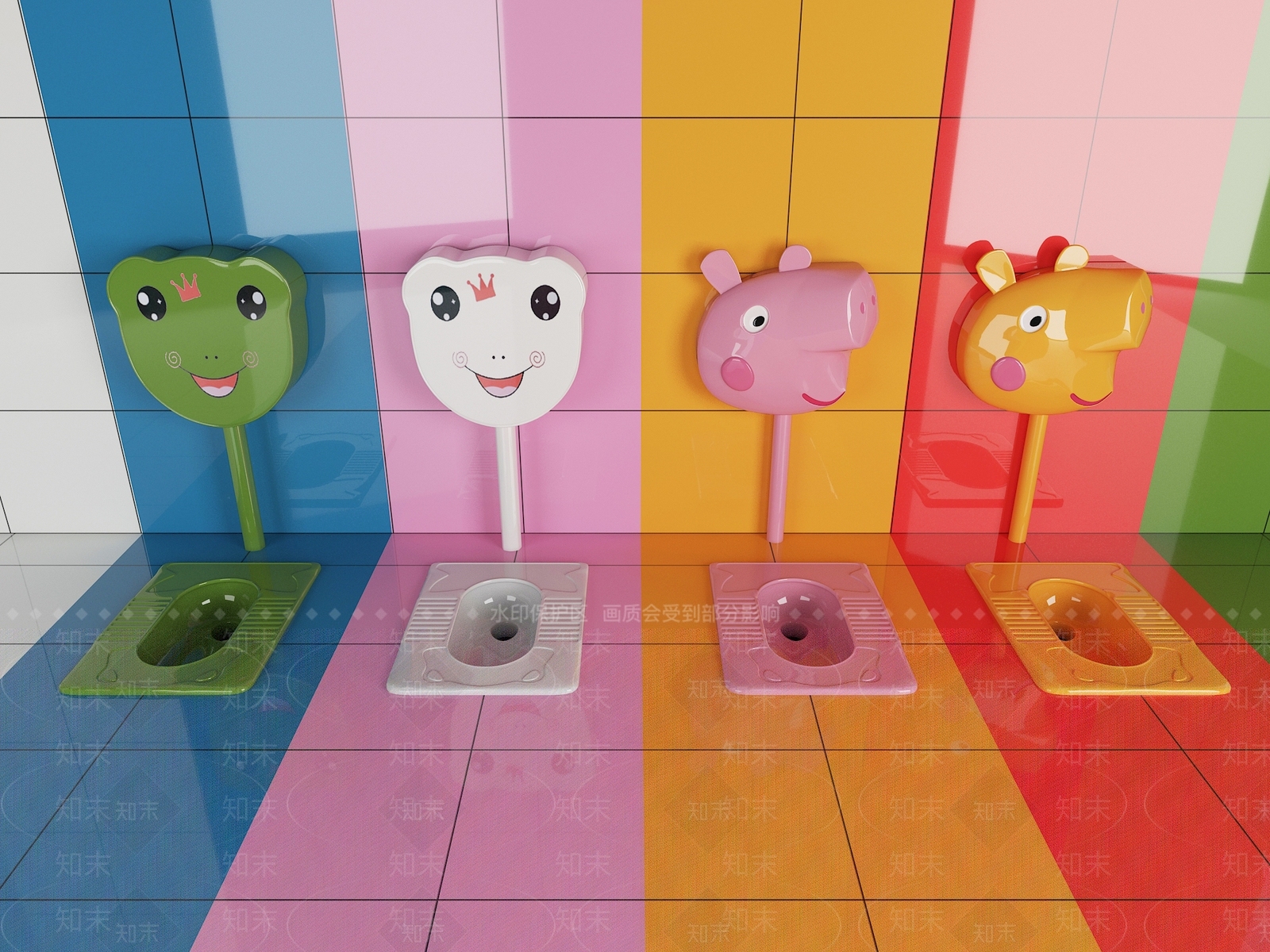 现代儿童蹲便器SU模型下载【ID:1100206136】