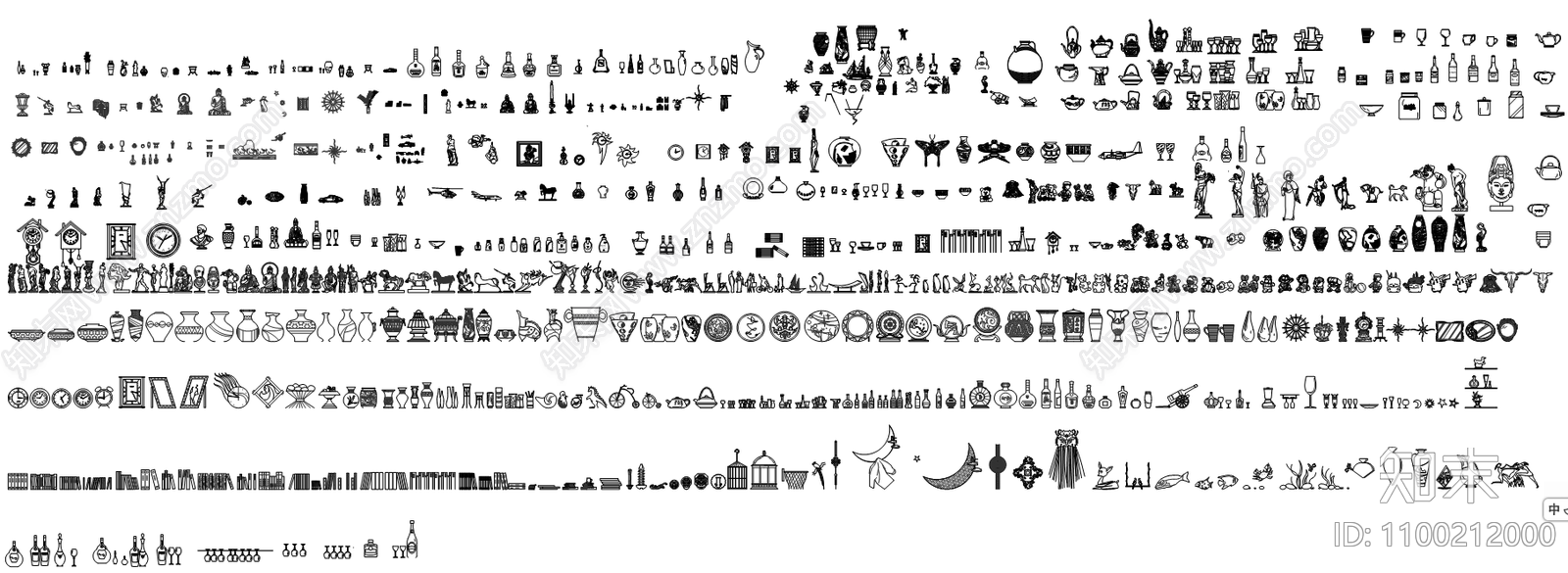 墙面饰品施工图下载【ID:1100212000】