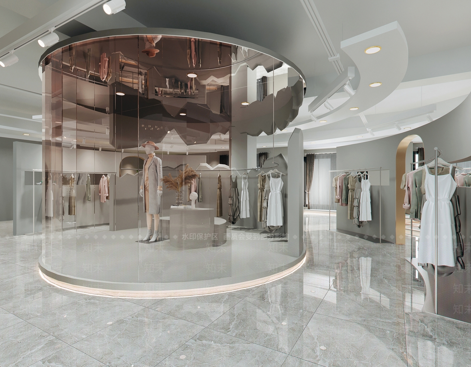 服装店SU模型精品下载_SketchUp模型_知末网