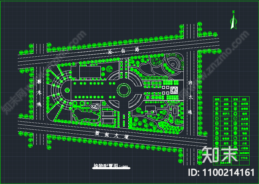 杜康广场景观cad施工图下载【ID:1100214161】