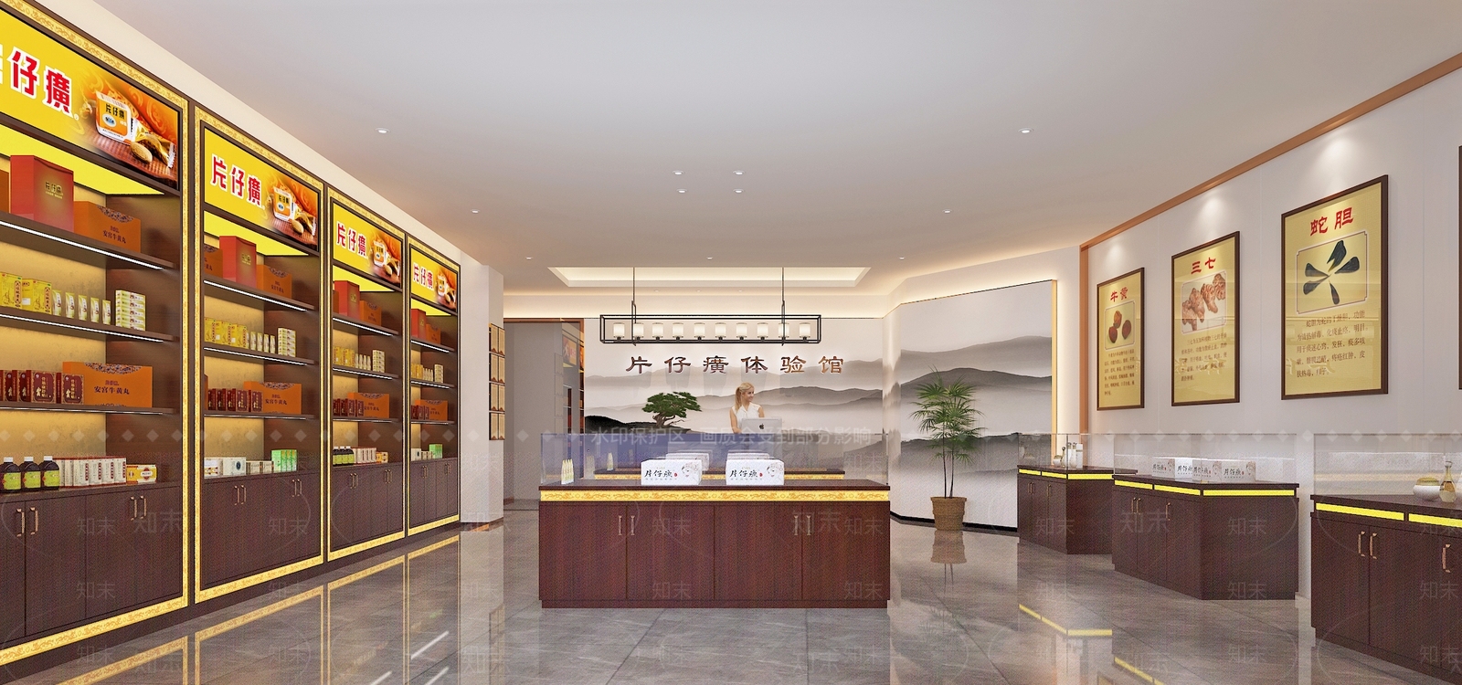中式药店3D模型下载【ID:1100216505】